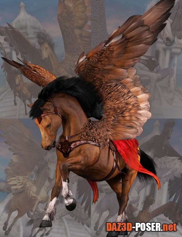 Dawnload Pegasus Bundle for Daz Horse 3 for free