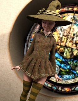 Magical for dForce Belladonna’s Broomstick Brigade Novice Witch Outfit