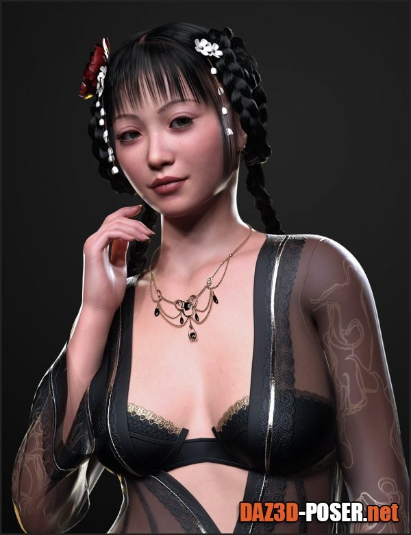 Dawnload Ying Hair for Genesis 9 Females for free