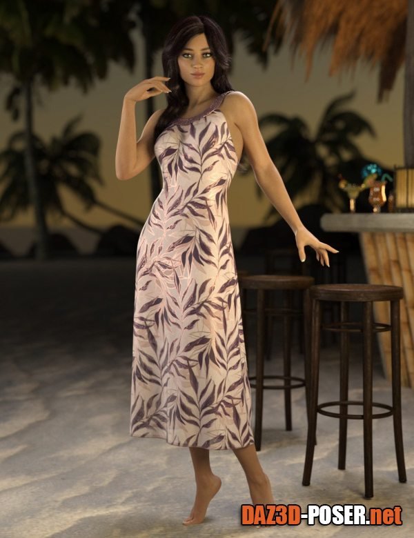 Dawnload Beach Dress Deluxe for Genesis 8 and 8.1 Females for free