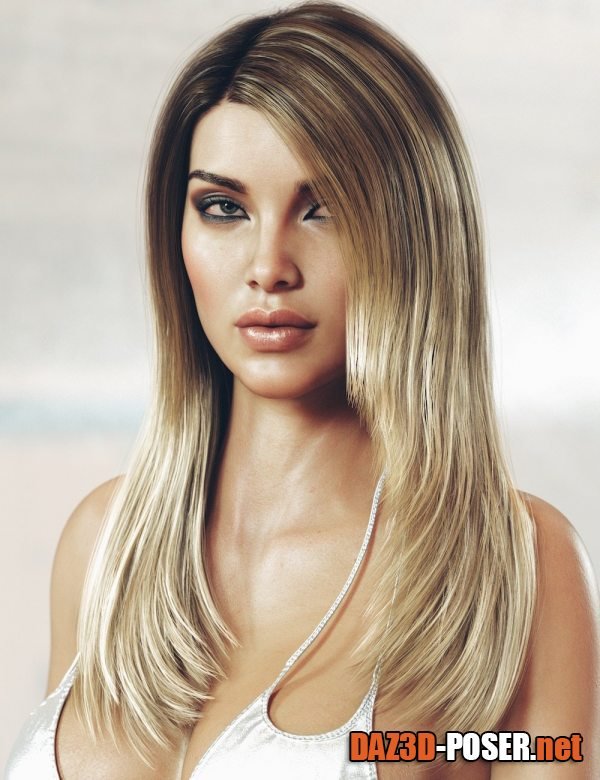Dawnload dForce Classic Long Side Bangs Hair for Genesis 9 and 8 Female for free