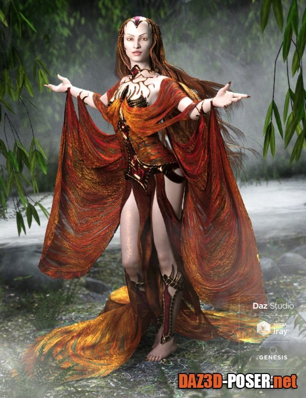 Dawnload dForce Lady of Mists Outfit for Genesis 8 Female for free