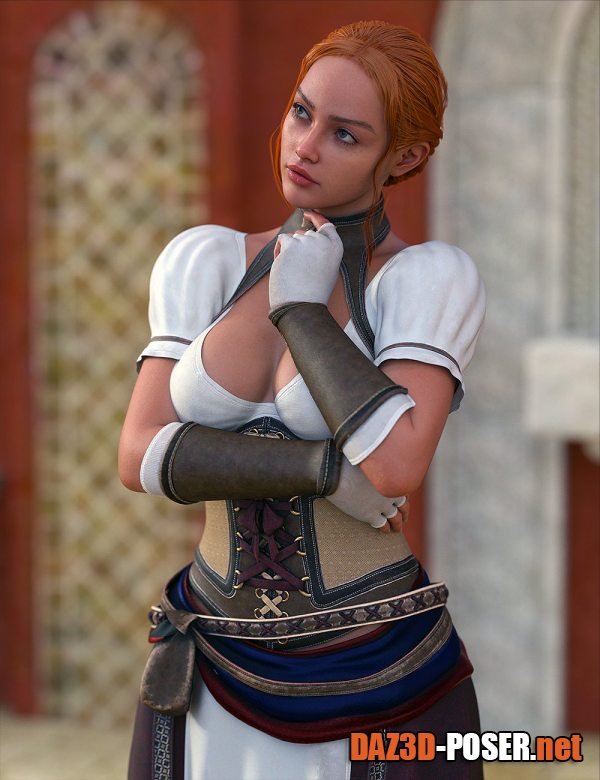 Dawnload Eveline Medieval Tavern Maid Bundle for Genesis 9, 8.1 and 8 Female for free