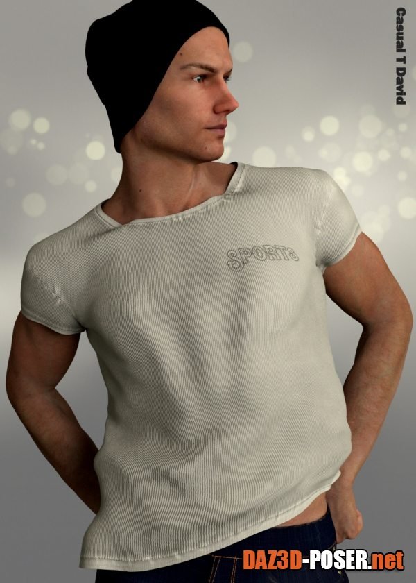 Dawnload Casual T David for Genesis 8 Male for free