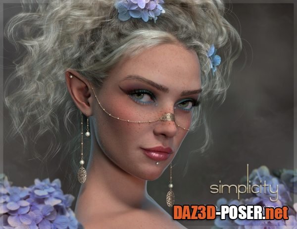Dawnload Simplicity Face Chains and Earrings for Genesis 8 & 9 for free
