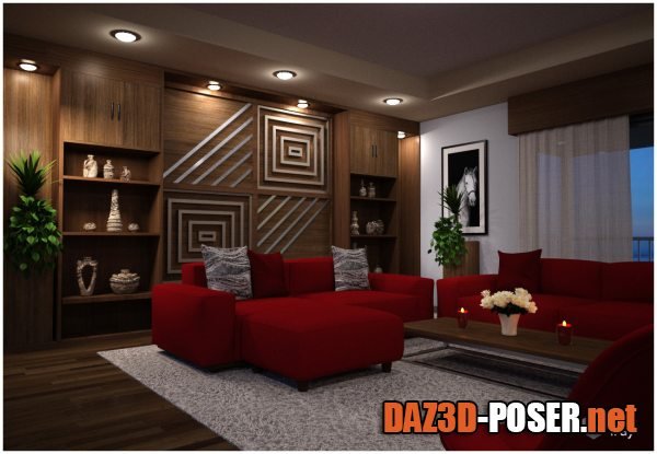 Dawnload Modern Apartment – Living Room for free