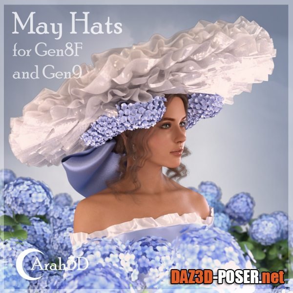Dawnload Arah3D May Hats for G8F and G9 for free