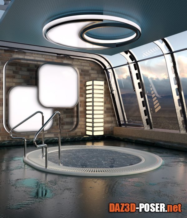 Dawnload Penthouse Bathroom for DAZ and Poser for free