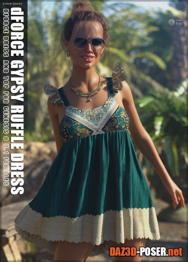Dawnload dForce Gypsy Ruffles Dress G8G8.1F for free