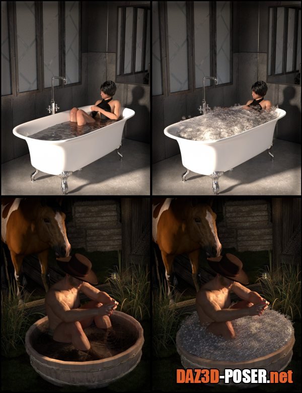 Dawnload SY Bathwater and Bubbles for Iray for free