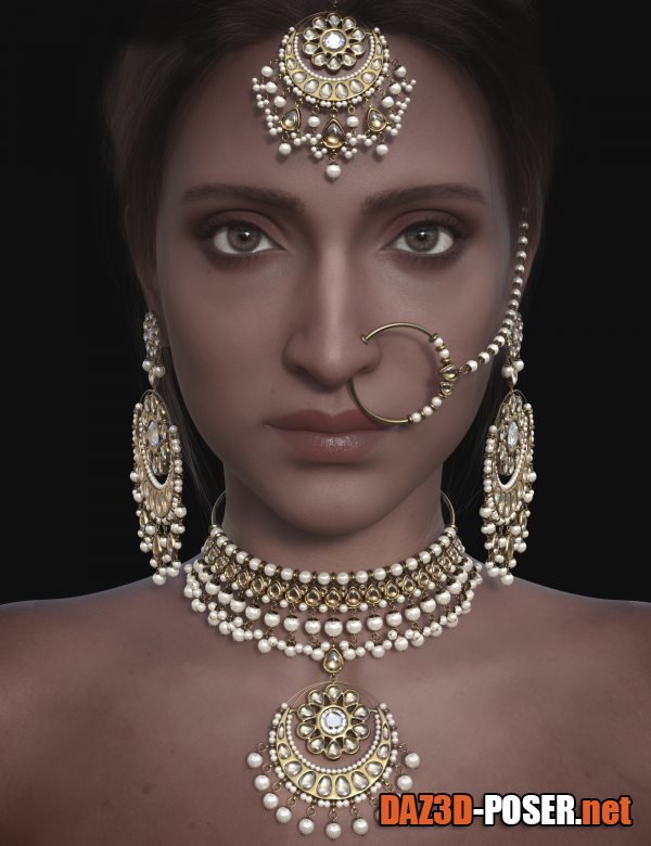 Dawnload B.E.T.T.Y. Kundan Jewelry for Genesis 9 for free