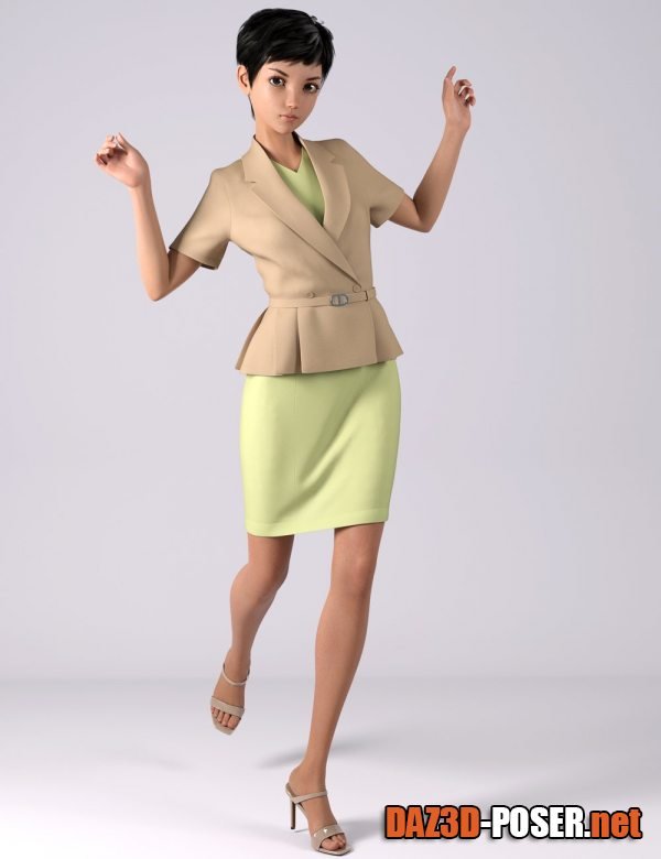 Dawnload dForce HnC Summer Office Outfits for Genesis 8.1 Females for free