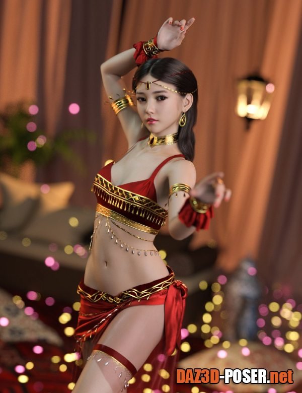 Dawnload dForce MKTG Star Dancer Outfit for Genesis 9, 8.1 and 8 Female for free