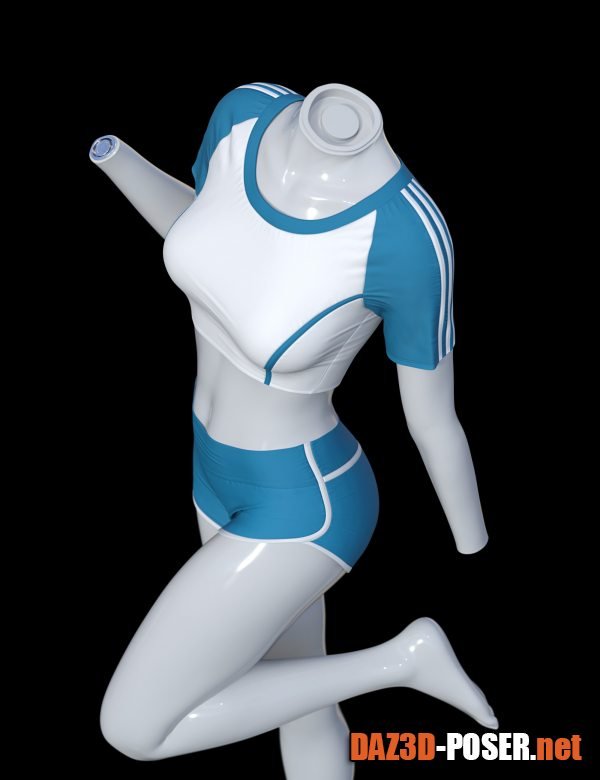 Dawnload dForce SU Summer Gymnastics Suit for Genesis 9, 8.1, and 8 Female for free