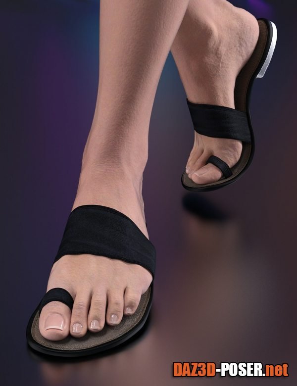 Dawnload Minimalist Flat Sandals for Genesis 9 for free