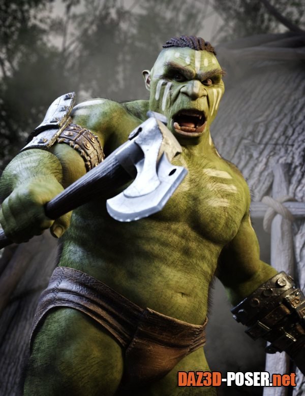 Dawnload Oggara the Male Orc for Genesis 9 for free