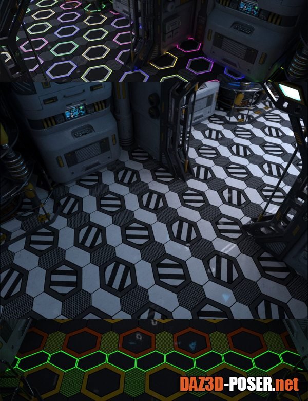 Dawnload Sci-Fi Flooring Iray Shaders Volume 4 for free