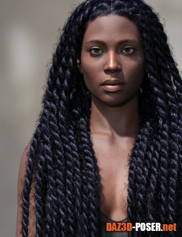 Dawnload Twist Hair for Genesis 9 for free