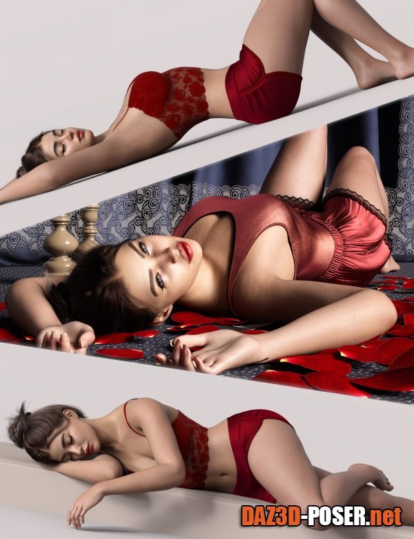 Dawnload Z Sleeping and Resting Pose Collection for Genesis 9 and 8 Female for free