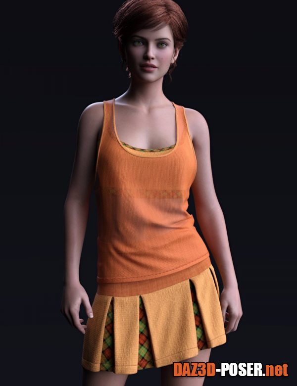 Dawnload dForce Tank Top Outfit for Genesis 8 and 8.1 Females for free