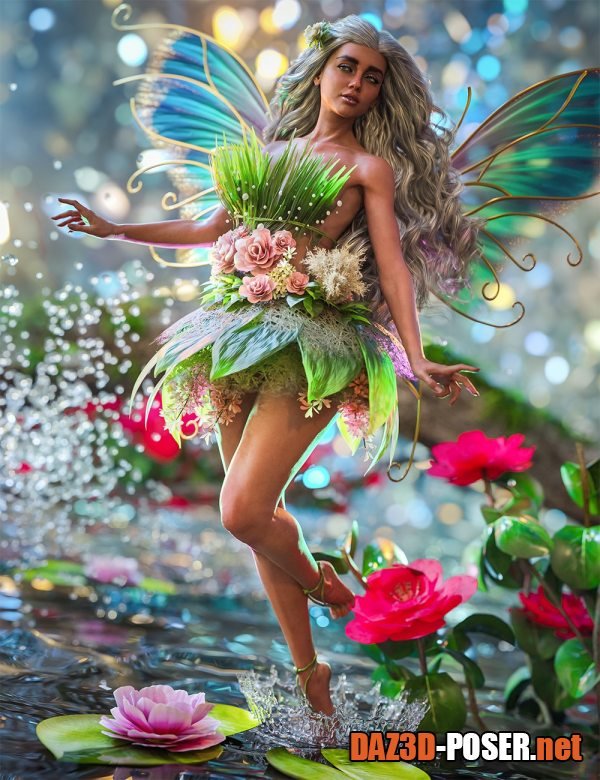 Dawnload Feya Floral Fairy Outfit for Genesis 8, 8.1, and 9 for free
