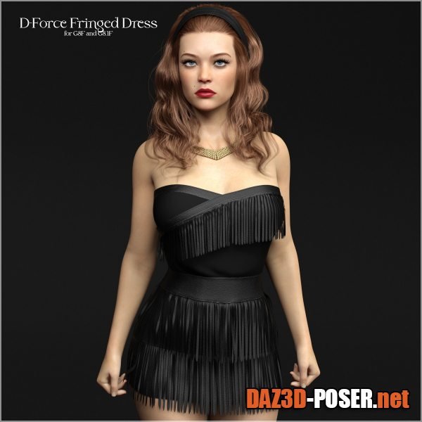 Dawnload D-Force Fringed Dress for G8F and G8.1F for free