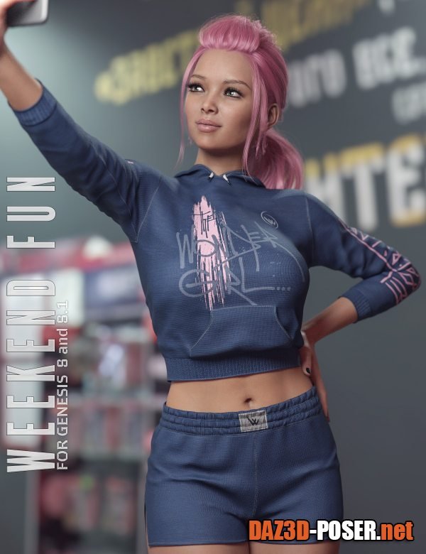 Dawnload Weekend Fun Outfit Genesis 8 and 8.1F for free