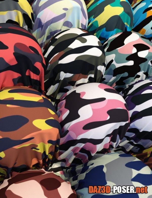 Dawnload MMX Fashionable Camo Colors for Iray for free