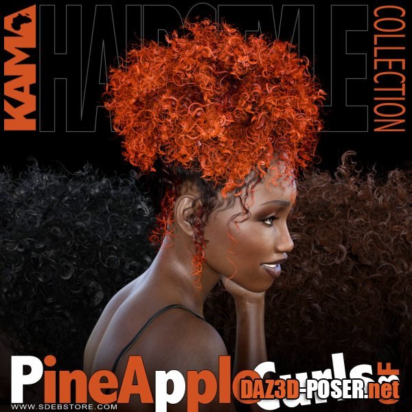 Dawnload Pineapple Curls Hair for G8F for free