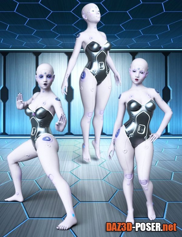 Dawnload Roboty Doll Poses for Genesis 3 and 8.1 Females for free