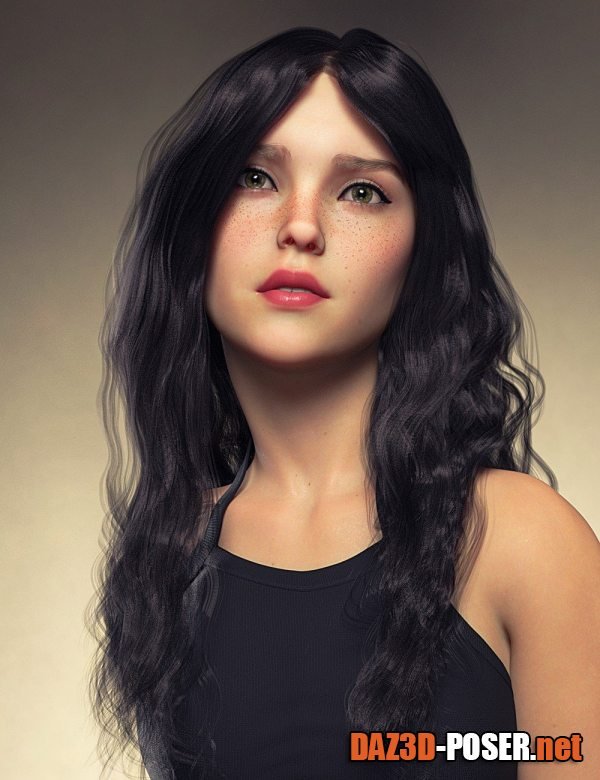 Dawnload SC dForce Long Wavy Hair for Genesis 9 for free