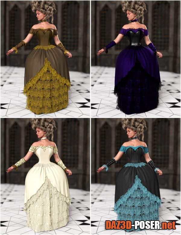 Dawnload Texture Expansion for dForce Gown of Fantasy 7 for free