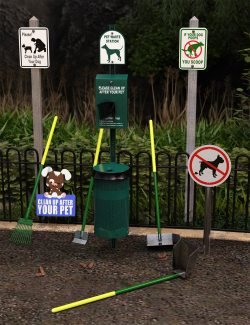 Dog Waste Station and Props