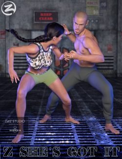 Z She’s Got It – Combat Poses for Genesis 3 & 8