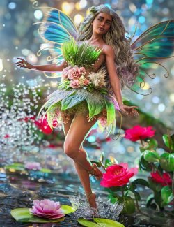 Feya Floral Fairy Outfit for Genesis 8, 8.1, and 9