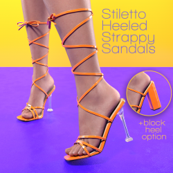 Stiletto Heeled Strappy Sandals for G8F&G9