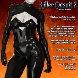 Exnem Killer Catsuit 2 for Genesis 8 Female