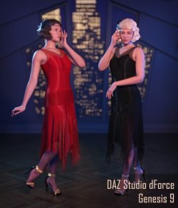 FRQ dForce: 1920s Dress for Genesis 9