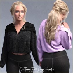 D-Force Fall Crop Sweater for Genesis 9