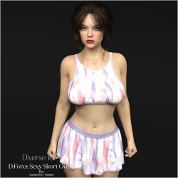 Diverse for D-Force Sexy Skort Outfit for G8F and G8.1F