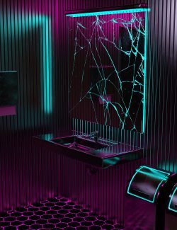 X3D Bathroom Neon Textures