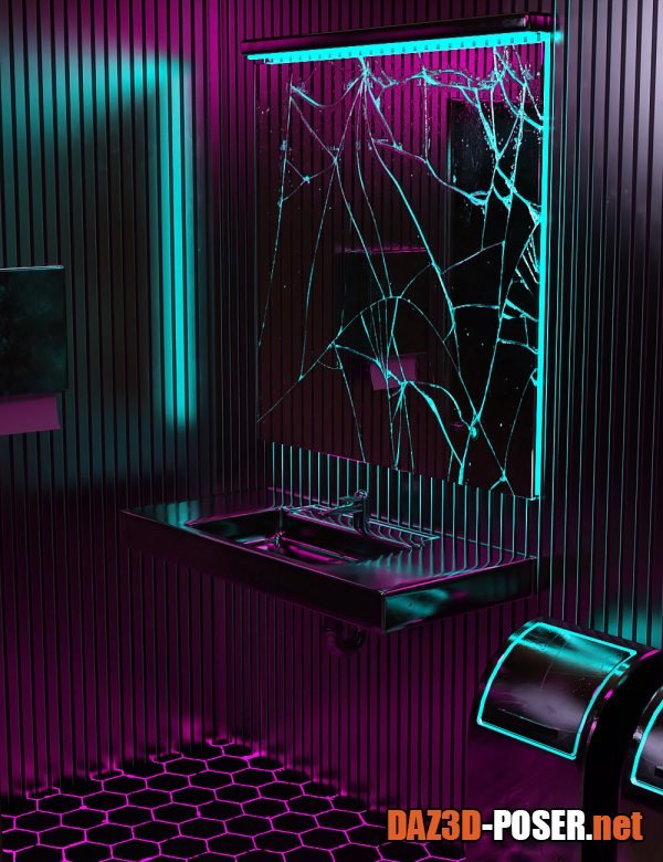 Dawnload X3D Bathroom Neon Textures for free