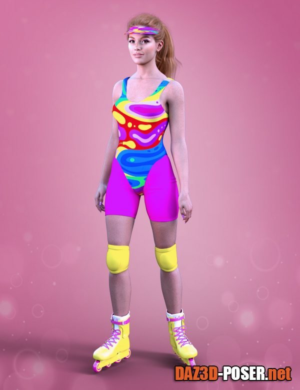 Dawnload X Fashion Doll Roller Skates Outfit for Genesis 9 for free