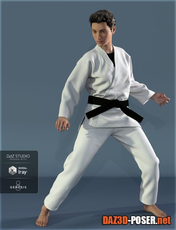 Dawnload dForce HnC Judo Suit for Genesis 8 Females for free