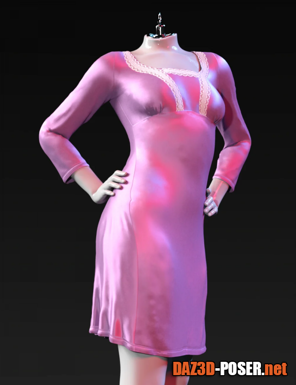 Dawnload dForce Aura Nightie for Genesis 9, 8.1 and 8 Female for free