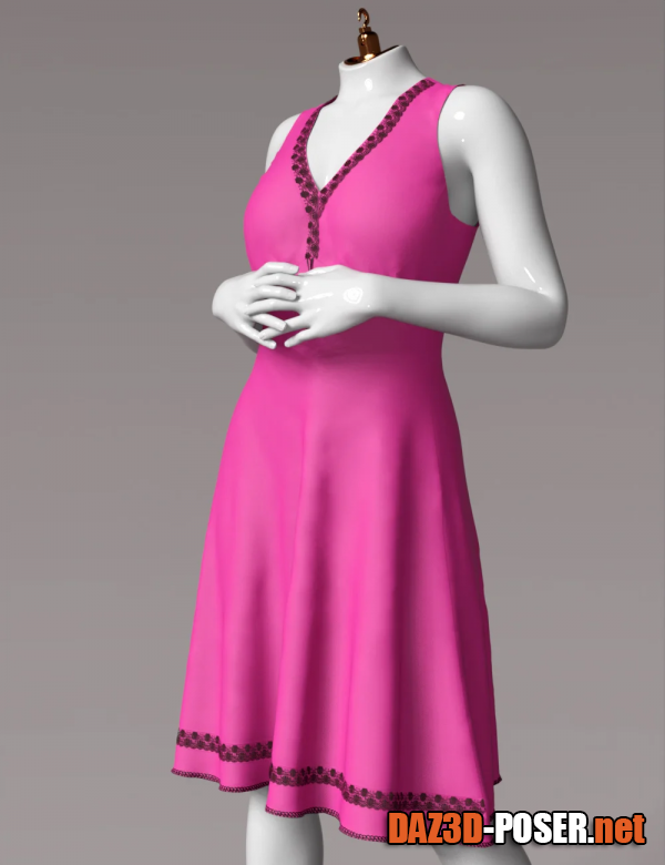 Dawnload dForce Diana Nightie for Genesis 9, 8.1 and 8 Female for free