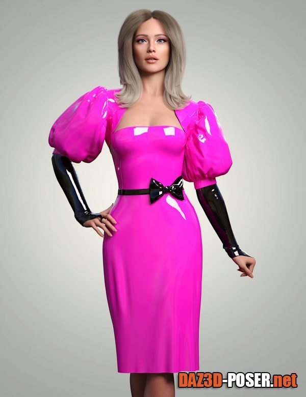 Dawnload dForce Latex Bow Outfit for Genesis 9 for free