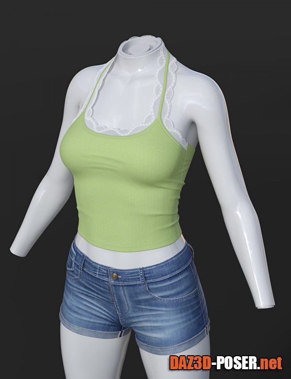 Dawnload dForce SU Jeans Vest Suit for Genesis 9, 8.1, and 8 Female for free