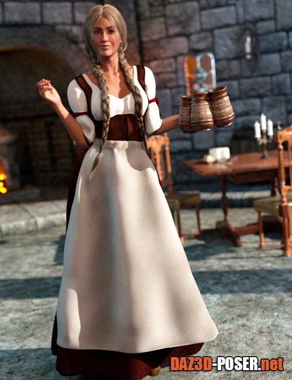 Dawnload dForce Tavern Maid for Genesis 9 for free