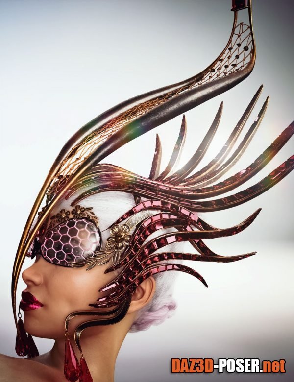 Dawnload Extravaganza Futuristic Headdress for Genesis 9, 8.1, and 8 for free